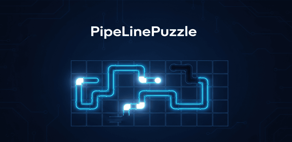 Pipe One Line neon puzzle board